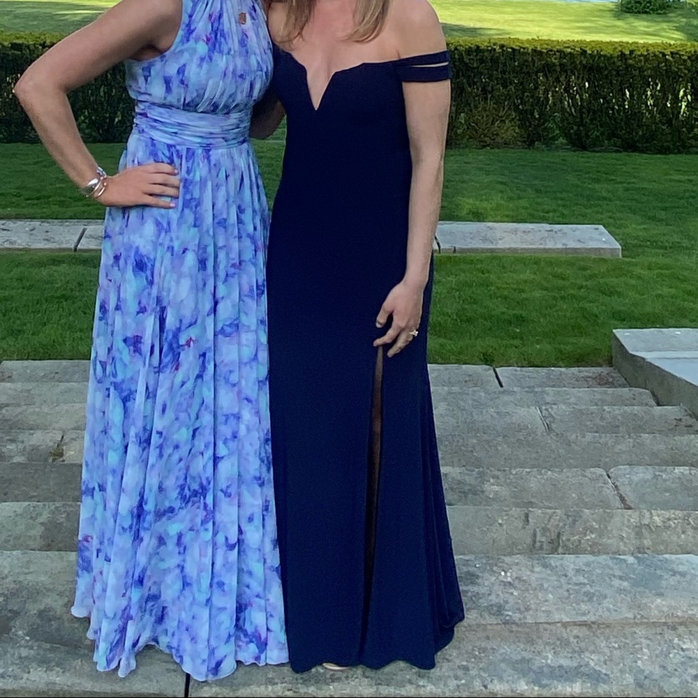 AQUA navy gown